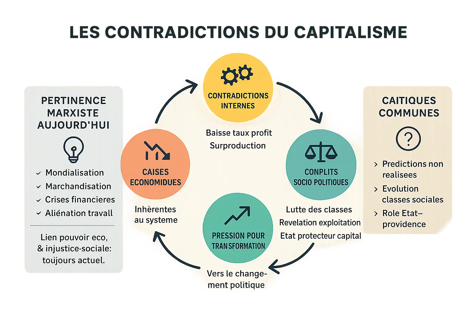 Représentation visuelle des contradictions du capitalisme