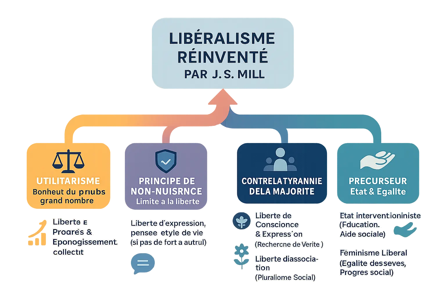 Illustration du libéralisme réinventé par John Stuart Mill
